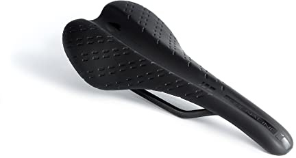 ESSAX Fahrradsattel, prostatisch, Rennrad, Modell Adrenaline R 2022, geeignet für Rennstrecken, Triathlon, MTB, Herren, Damen, Unisex (142 mm, Schwarz/Schwarz)