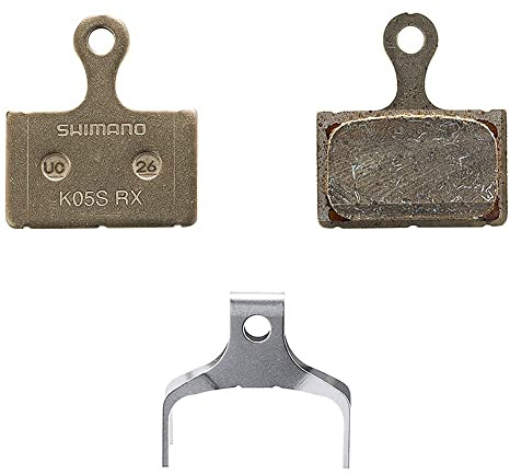 SHIMANO K05S-RX disc pads and spring, steel backed, resin,Black