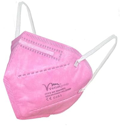 Obbocare - Maschere FFP2 a 5 strati Maschera FFP2 Omologata Con Certificato CE. Confezionati singolarmente. Prodotto in Spagna. Colore rosa. Scatola da 20 pezzi