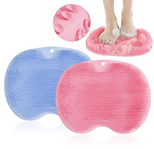 2Pcs Cepillo para Masaje de Pies Liwein - Shower Foot Scrubber Depurador para Ducha - Masajea y Mejora la Circulación, Calma los Pies Achy