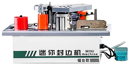 Encoladora de cantos para carpintería Máquina enfajadora de cantos portátil Curva Máquina enfajadora de cantos rectos, Encoladora de cantos de doble cara Juego 120-180ºC Control de temperatura