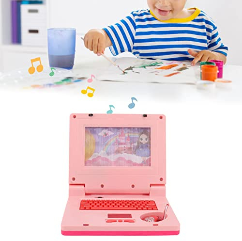 Ghzste Kinder-Laptop, 20 Lernaktivitäten, Kinder-Lern-Laptop mit LED-Musik-Puzzle-Spielen, Lerncomputer für Kinder ab 3 Jahren (M)