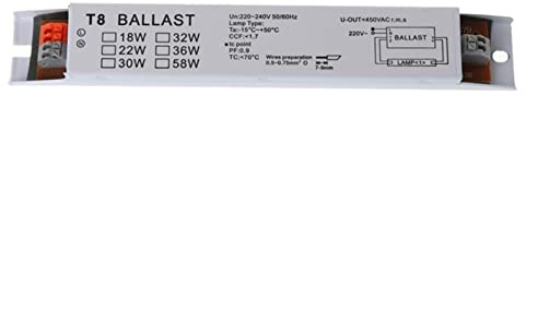 INPETS T8 220-240V AC Ballasts de Lampe Fluorescente à Ballast électronique de Tension 2x58W (Color : 36w)