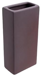 Vase MODERN Art aus Steingut Lila für Moderne Home Decor Blumenvase Boho Dekor Keramik, 9,5 x 5,5 x 19,5 cm