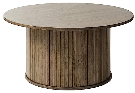 möbelando Couchtisch >Nerja< in Klar Lackiert - 45 (H)
