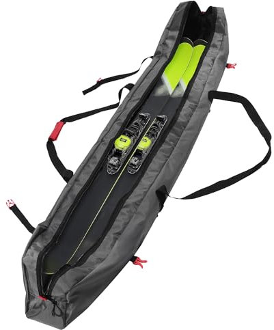 Navaris Skisack Skitasche - Ski Sack in 170 oder 190 cm - Tasche für 1 Paar Ski und Stöcke - Skibag Skihülle - Robuste Ski Tasche für 1 Paar Ski - Ski Bag