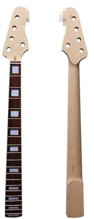 YoungMonic Bassgitarrenhals mit 5 Saiten, 20 Bünden, 86,4 cm, P-Bass-Hals, Ahorn-Palisander-Griffbrett, Basshals (20 Bünde, 86,4 cm)