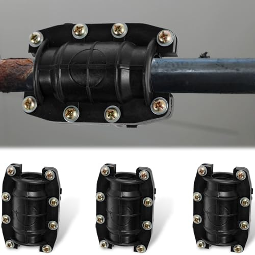 3pcs Pipe Clamp Anti Impact Water Pipe Leak Repair Clamp Sturdy Emergency Pipe Repair Kit Pipe Repair Fixture for Cast Iron Pipe Cement Pipe PVC Pipe PE Pipe (25mm)
