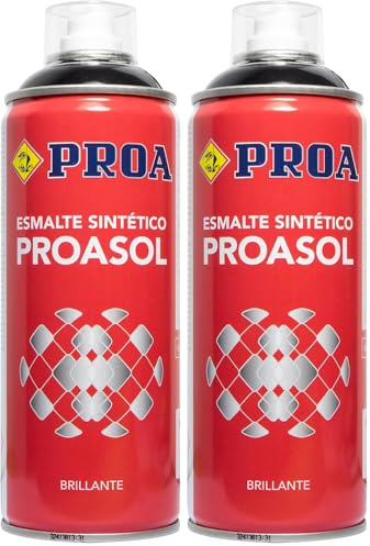 ESMALTE SINTÉTICO EN SPRAY. Gris Medio RAL 7042. 400 ML. Esmalte de secado rápido y gran dureza en spray. PROASOL. Proa. (Paquete de 2)