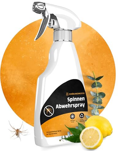 Spray repellente per ragni - 500 ml - Protezione con estratto di eucalipto e crisantemo - Spray anti-ragni - Allontana i ragni - Barriera protettiva - Made in Germany