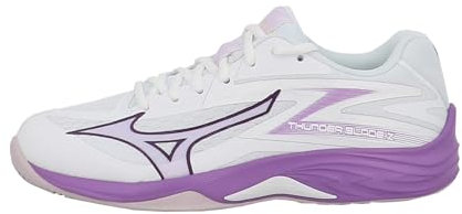 Mizuno Thunder Blade Z Damen Volleyball Indoor Hallenschuh V1GC237010 weiß/lila, Schuhgröße:41 EU
