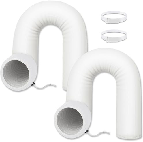 Outus Paquete de 2 fundas de aislamiento de manguera de CA portátiles, 60 | Funda de manguera de aire acondicionado, se adapta a 12,7 cm y 15 cm de diámetro, cubierta de ventilación lavable