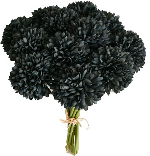 Mandy's Künstliche Chrysanthemen-Kugeln, Seidenblumen, Seidenblumen, 30,5 cm, für Zuhause, Küche, Hochzeit, Dekoration, Neujahr, Frühling, 12 Stück