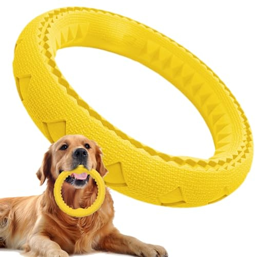 Anillo de masticación de perros: juguete TPR Chew duradero, anillo de entrenamiento resistente a la mordida suave | Juguete de dentición de mascota interactiva, anillo de masticación de goma resistent