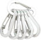 BCJMKDX Mountaineering Carabiner, 6PCS Aluminium Alloy Carabiner Clip Travel Hooks Safety Spring Buckle Keychain Camping Climbing Survival Daily Use Accessories(6pcs White)