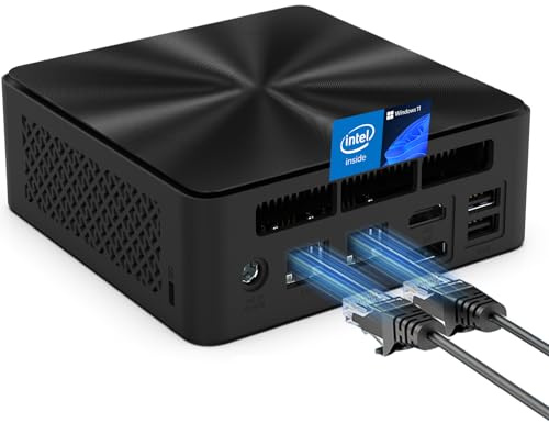 Mini PC, Intel Alder Lake N100 (up to 3.4GHz), 16GB RAM 512GB M.2 SSD Dual LAN, Mini Desktop Computers Windows 11, 4K Triple Display, Type-C, WiFi 6, BT 5.2, Micro PC for Home Office Back to School