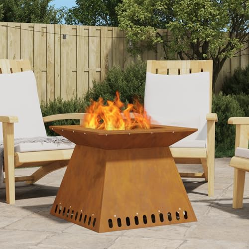 Générique brasero 60x60x50 cm Acier patiné,Maison & Jardin,Cheminées,Marron,14 KG,858925