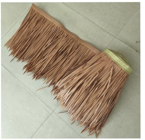 Rouleau de chaume artificiel – 0,5 x 1 m – Fausse paille en PVC pour décoration d'intérieur – Décoration de toit naturelle ignifuge – Parfait pour les pavillons en bois et les espaces extérieurs