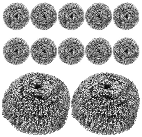 TOYANDONA 50piezas Limpieza de Lana de Acero Estropajo de Metal para Platos Ollas y Sartenes Estropajo de Cocina para Limpiar Utensilios Unidades por Paquete