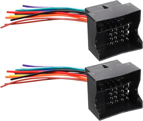 MUSISALY Cablaggio Stereo per Auto Connettore Femmina, 2 Pezzi in Abs Nero, Installazione senza Taglio Fili, Compatibile Autoradio e Impianti Audio Auto