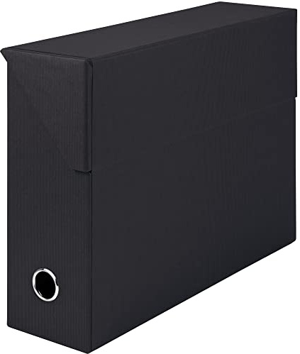 Rössler SOHO Archivbox A4 |Aufbewahrungsbox mit Deckel Pappe | Dokumentenbox A4 | Box mit Deckel | Aufbewahrungsbox mit Deckel Karton | 335 x 95 x 255 mm | 1 Stück | Farbe: Schwarz | Aufbewahrungsbox mit Deckel aus Karton für Dokumente, Unterlagen, Akten und Bürobedarf
