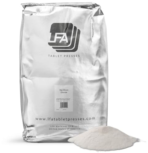 Silicon Dioxide - Anticaking Agent - 5 kg (11 lb) - Food Grade Silica Powder - Moisture-Absorbing Glidant for Tablet Press & Capsule Filler Pill Mix