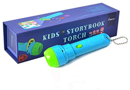 Jzhen Projecteur Histoire Enfant, Lampe Poche Projecteur Enfant Mini Projecteur Jouets Educatifs pour Les Tout-Petits