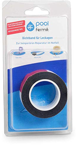 Fermit Dichtband für Leckagen/Provisorische Abdichtung von Lecks an Rohrleitungen und Bewässerungsrohren, Schwarz