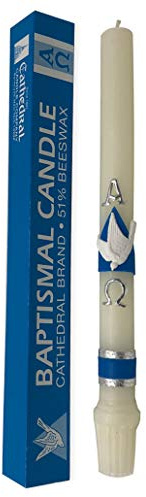 Catherdal First Light Baptismal Candle 51% Beeswax