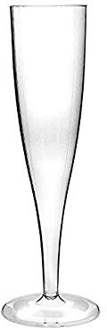 We Can Source It Ltd – Crystal Clear Plastic Champagne Flutes 180ml with Sleek Design – Disposable and Ready to Use – Perfect for Weddings, Parties, Outdoor Events - Pack of 20