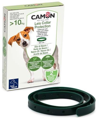 CAMON - Collare Protettivo per Cane (>10kg) con Olio di Neem, 75cm | Protezione Naturale fino a 2 Mesi