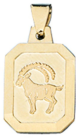 Jobo Sternzeichen-Anhänger Steinbock aus 8 Karat 333 Gold