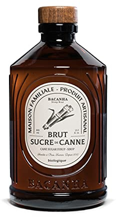BACANHA - Sirop Bio et Brut - Sirop de Sucre de Canne - Pour Cocktail, Limonade, Café et Thé Glacé - 400 mL