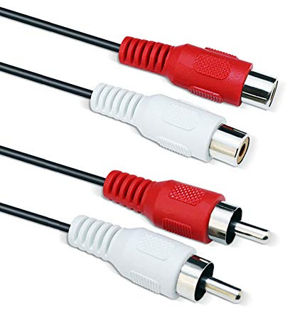 iYueMps Cinch Verlängerungskabel 1m, 2x RCA Stecker auf Buchse Audio Kabel | Stabiler Verbindung für Home Entertainment, Car Audio, DVD-Player, Lautsprecher und RCA-fähigen Geräte