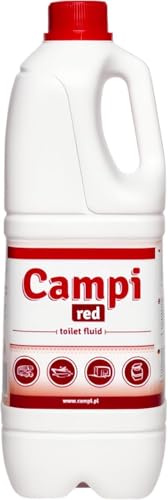 CAMPI Red 2L Sanitärflüssigkeit & Toilettenzusatz für Frischwassertank | Camping WC Chemie, Für Campingtoilette, Für Wohnwagen & Wohnmobil