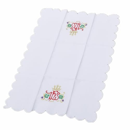 BLESSUME Iglesia - Tela purificadora para altar misa (blanco 6)