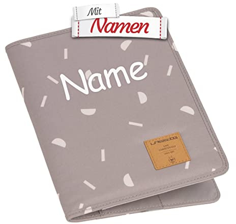 LALALO Mutterpasshülle Mum's Organizer Blocks, mit Namen bestickt, Geschenk zur Geburt & Babyparty, U-Heft Hülle Uhefttasche Uheftmappe Organizer, Dokumententasche Ultraschallhülle