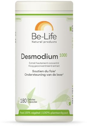 BE-LIFE | Desmodium 1000 | Suplemento dietético | Detox | Función hepática | Promueve la eliminación de toxinas | Desmodium concentrado | 180 Cápsulas