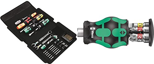 Wera Kraftform Kompakt SH 1 Plumbkit, 25pc, 05135927001 & Kraftform Kompakt Stubby Magazine 2, 6 Pieces, 05008874001