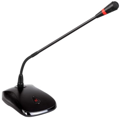 Glemm Micro Pupitre Professionel DMC972, col de Cygne : 42 cm, pour conférence - Adaptateur XLR F - Jack 6,3 mm Inclus