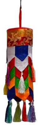InDmar Outdoor-Flaggen, Gebetsfahnen, Tibet-Flagge, Gebetsdekoration, 30 cm tibetische Innendekoration for buddhistische Hallen und buddhistisches Zubehör, Schriftgebäude (Size : A 10 * 30cm)