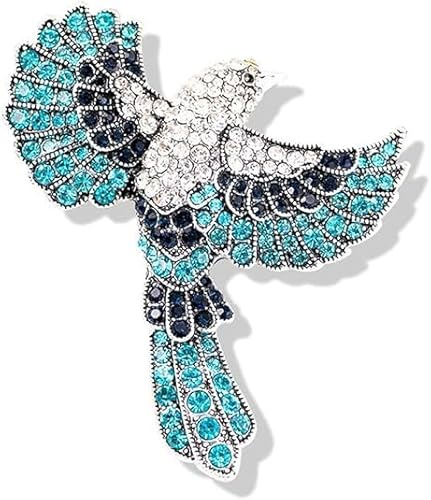 Kristall Blauer Vogel Brosche Vintage Kolibri Brosche Strass Anstecknadel Hochzeit Rucksack Accessoires Party Hochzeiten Bankette Schmuck Geschenke