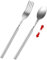 GEEHUA Set di forchetta allungabile, forchetta telescopica e cucchiaio, in acciaio inox, forchetta lunga retrattile, estendibile per barbecue, frutta, dessert, estensione fino a 64 cm