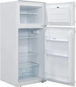 Gorenje RFI412EP1 Einbau-Kühl-Gefrierkombination/123er Einbaunische/Schlepptürscharnier/EEK: E/170 Liter/1 Gemüseschublade/LED Beleuchtung/Türnaschlag wechselbar/HxBxT:122,1x54x54 cm/Weiß