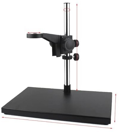 Lab Microscope Accessories HDMI USB Video Microscope Camera Adjustable Boom Table Working Stand Holder + 50mm Ring Holder + Multi-axis Adjustable Metal Arm(A)