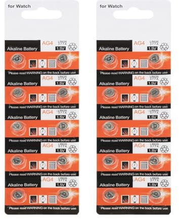Chenxi Studio Lot de 20 piles bouton alcalines AG4 377/LR626sw haute performance pour montres et calculatrices
