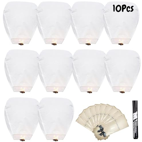 Chinese Sky Lanterns, Latest Portable Packaging, Biodegradable Eco-Friendly Chinese Paper Lanterns to Release in Memory Wish for New Year, Weekends, Holidays and Festivals (10)