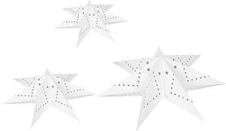 UKCOCO 3stücke Stern Papier Dekorative Stereoskopischen Stern Geformt Lampenschirm Kreative Decke Lampe Für Festival Star Lampenschirm Und Party Deckenleuchte Abdeckung
