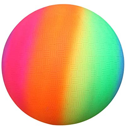 FUNNETOYU 2stücke Regenbogenbälle Aus PVC Hüpfball Schlagball Handball Für Strand Kinderspielball Für Pool Sportspielball Für Innen Und Außenbereich Bunt