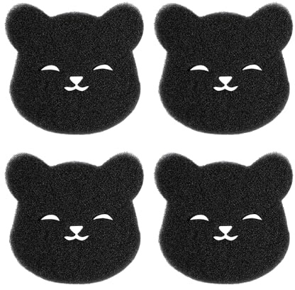 Bojueshaw 4PCS Reusable Bear-Shaped Pet Hair Remover for Washing Machine – Laundry Lint Catcher for Dog and Cat Fur, Clothes and Coat Hair Filter Catch Tool
